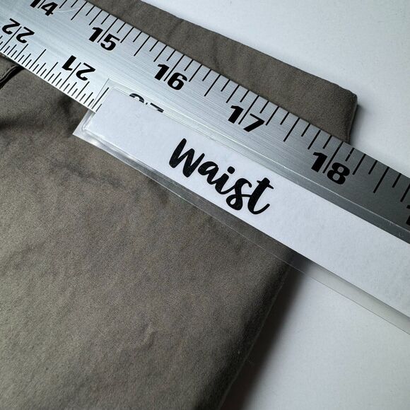 Crea Concept Women Button Front Cropped Pant 44 Olive Green Brown Made in Turkey - Picture 6 of 14